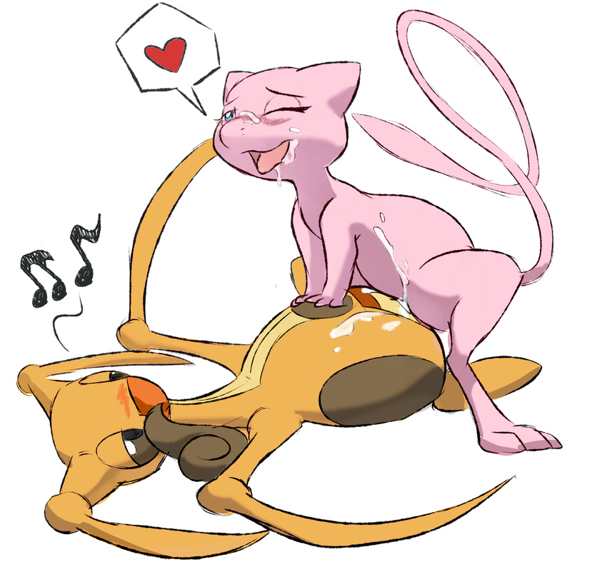 &lt;3 alternate_version_available ambiguous/ambiguous ambiguous_fluids ambiguous_gender arthropod blitzdrachin blue_eyes blush brown_eyes cowgirl_position cum cum_in_mouth cum_inside cum_on_face duo eyelashes feline feral fur half-closed_eyes happy happy_sex insect kricketune legendary_pok&eacute;mon mammal mew musical_note nextime nintendo on_top one_eye_closed open_mouth pink_fur pok&eacute;mon sex shiny shiny_pok&eacute;mon simple_background singing video_games white_background