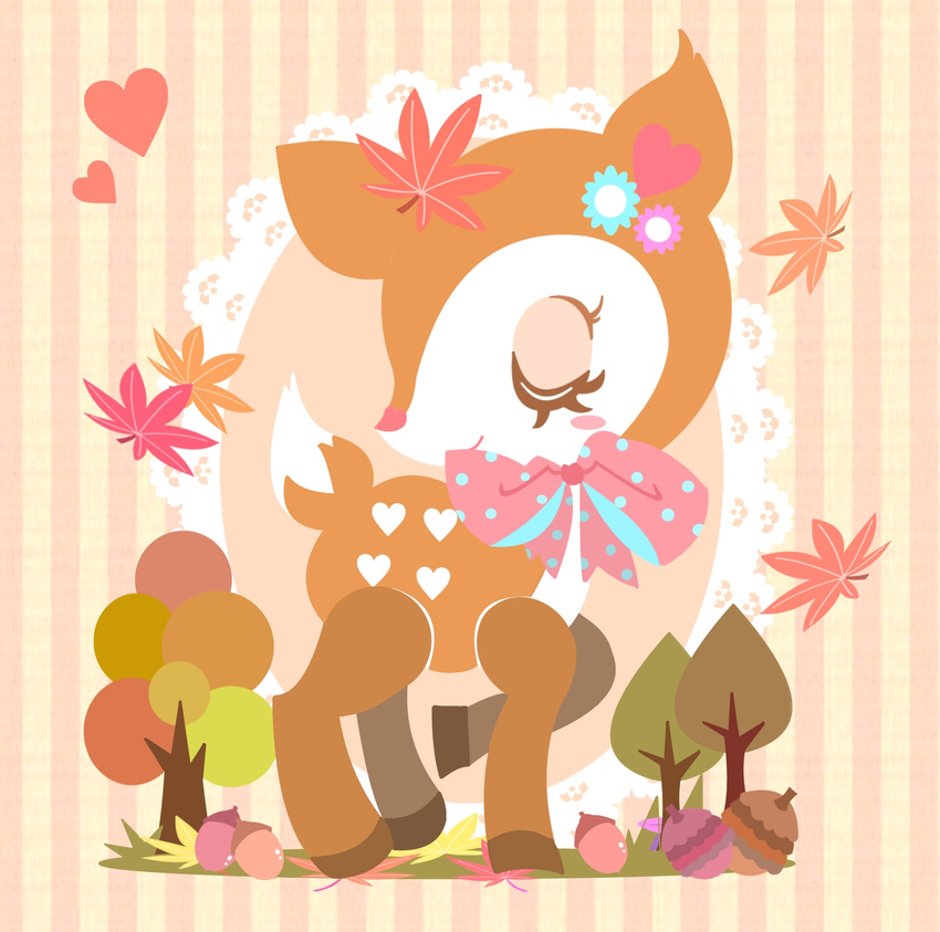 2016 autumn blush cervine cute deer eyes_closed fall_(disambiguation) female hummingmint mammal sanrio solo れめでぃ