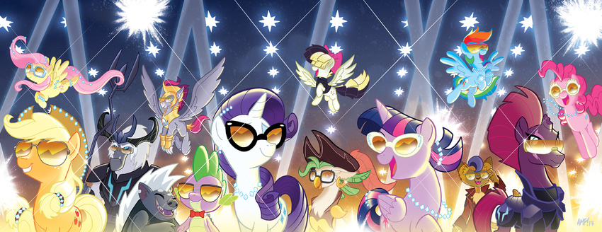 applejack_(mlp) blonde_hair blue_feathers blue_hair broken_horn capper_(mlp) captain_celaeno_(mlp) cat clothing cutie_mark dragon earth_pony equine eyewear feathered_wings feathers feline female feral fluttershy_(mlp) friendship_is_magic green_eyes grubber_(mlp) hair hat horn horse long_hair male mammal multicolored_hair my_little_pony my_little_pony:_the_movie my_little_pony_the_movie pegasus pink_hair pinkie_pie_(mlp) pony purple_hair rainbow_dash_(mlp) rainbow_hair rarity_(mlp) red_clothing scalie songbird_serenade_(mlp) spike_(mlp) storm_king_(mlp) sunglasses tempest_shadow_(mlp) tonyfleecs_(artist) twilight_sparkle_(mlp) unicorn whiskers winged_unicorn wings