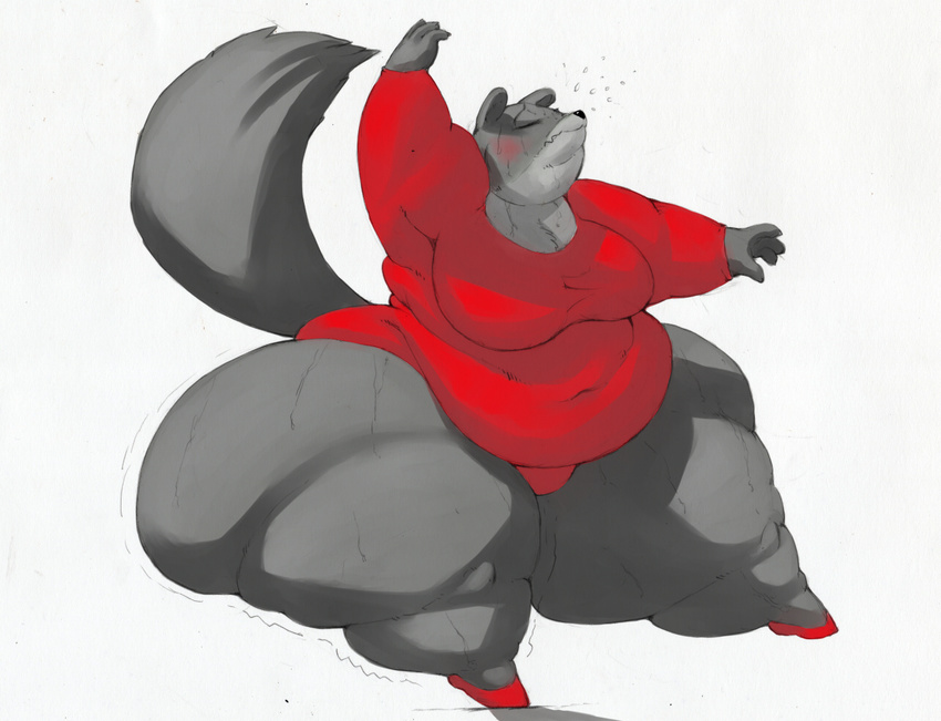 animalympics arkveveen belly big_(disambiguation) big_belly big_breasts big_thighs breasts clothing flabby_arms footwear huge_breasts hyper hyper_belly invalid_color leotard mammal marten mustelid obese overweight shoes slightly_chubby ssbbw tatyana_tushenko wide_hips