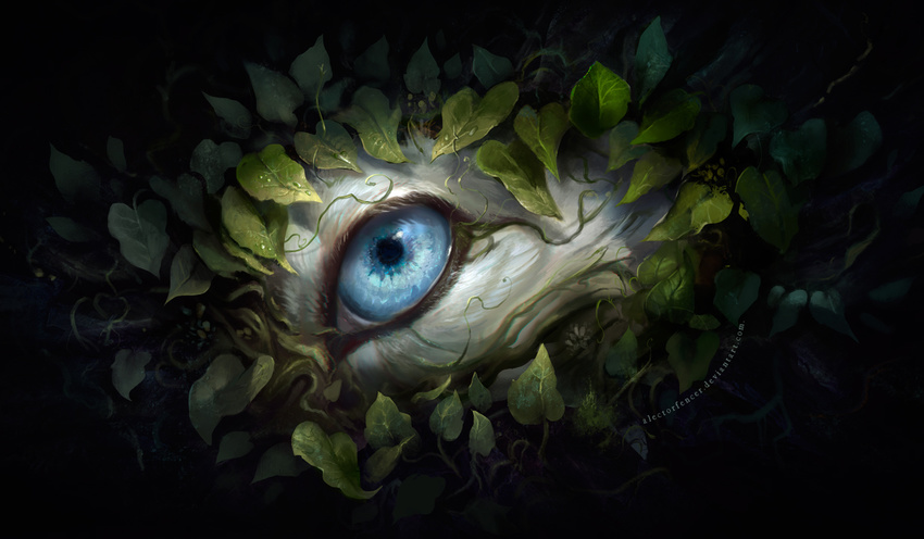 alectorfencer ambiguous_gender blue_eyes canine detailed mammal solo