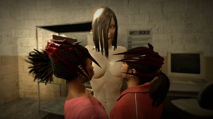 gmod left_4_dead left_4_dead_2 rochelle the_witch zoey