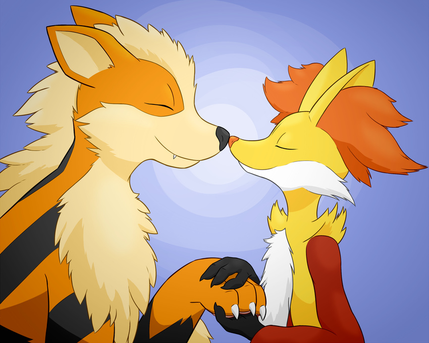 arcanine canine cute delphox feral hand_holding kalama mammal nintendo pok&eacute;mon video_games