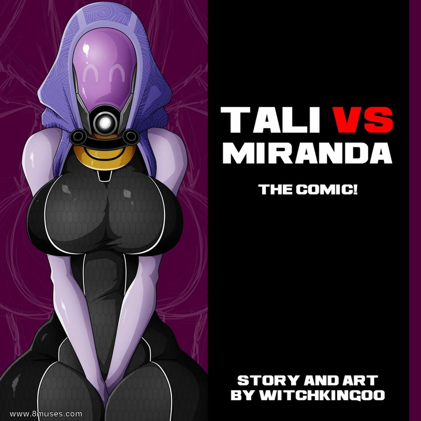 alien big_breasts breasts clothing comic humanoid masked mass_effect purple_skin quarian simple_background skinsuit tali'zorah tight_clothing video_games witchking00