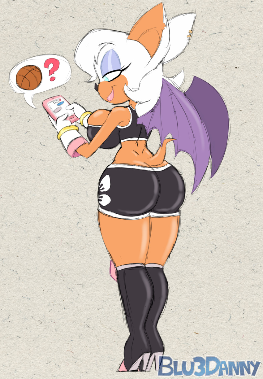 basketball big_(disambiguation) bigdad blu3danny breasts clothed clothing darkmoontoons invalid_tag rouge_the_bat shorts skimpy sonic_(series) texting wings