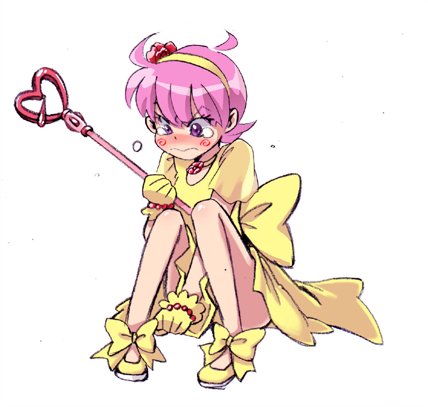 akazukin_chacha blush crossdresser magic_stick open_eyes pink_hair popy