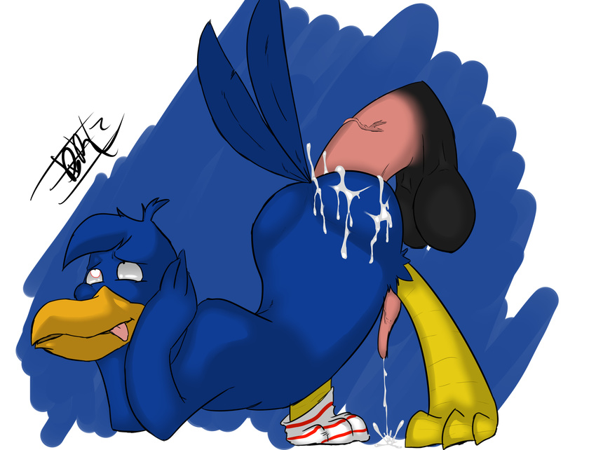 ahegao anal anal_penetration avian beak bird cum cum_in_ass cum_inside feathers looking_pleasured penetration ryutzke_douga_(artist) venezuela yuky-pak