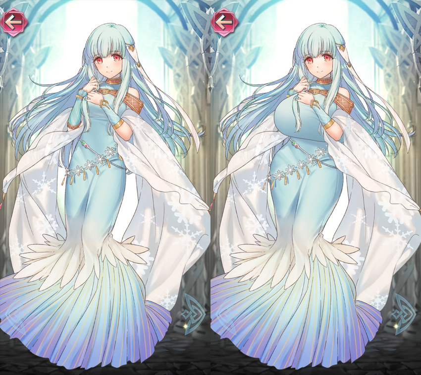 blue_hair breast_expansion breasts edit fire_emblem fire_emblem:_rekka_no_ken fire_emblem_heroes hips huge_breasts huge_hips large_breasts ninian tagme wide_hips