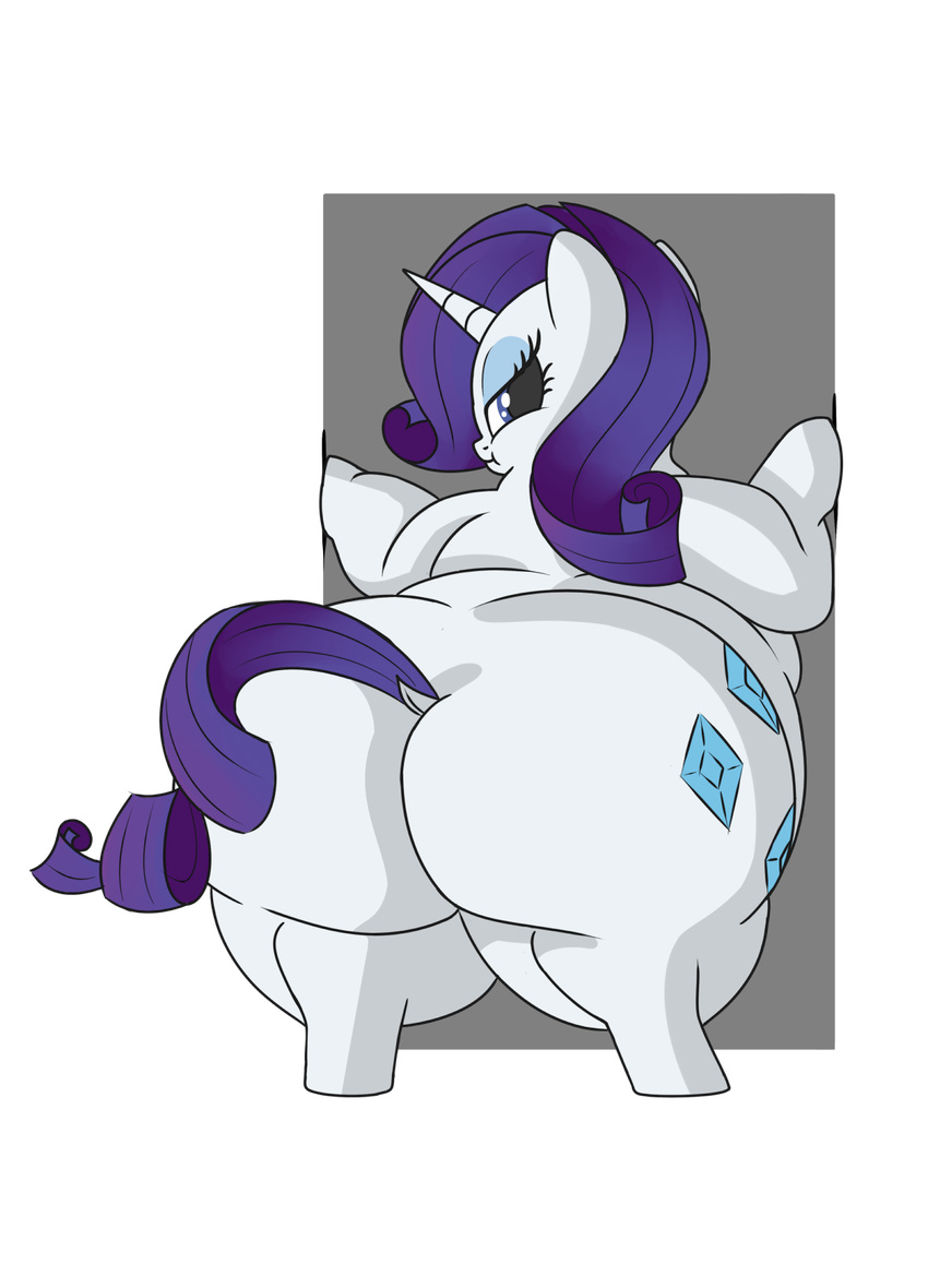 andelai big_butt butt equine female friendship_is_magic horn horse mammal my_little_pony obese overweight pony solo unicorn
