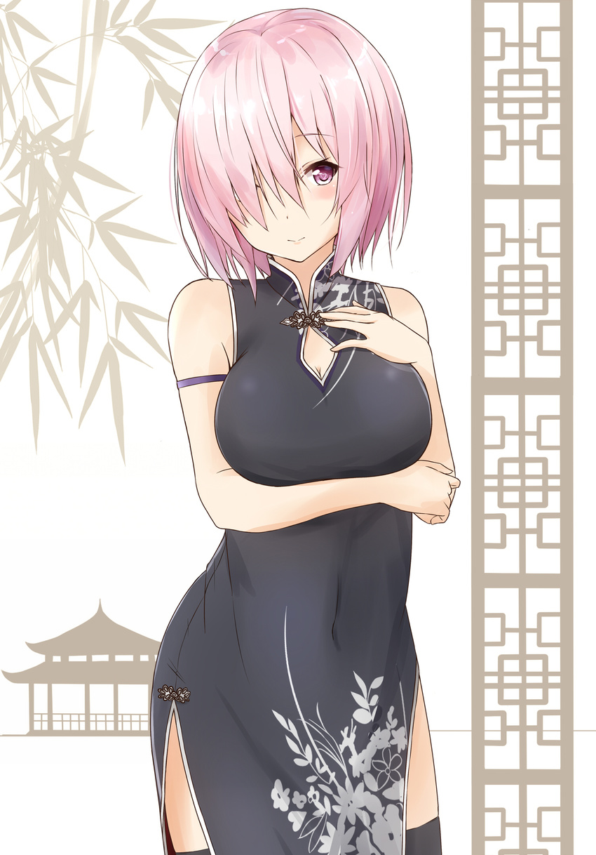 chinadress fate/grand_order mash_kyrielight saku_(kudrove) thighhighs