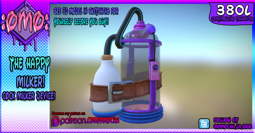 3d_(artwork) cockpump device digital_media_(artwork) machine milk_machine milking_machine omochalaroo second_life sex_toy