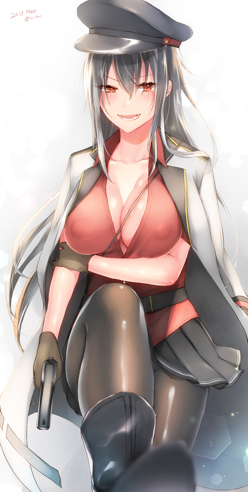 cleavage erect_nipples gangut_(kancolle) kantai_collection pantyhose sakiryo_kanna