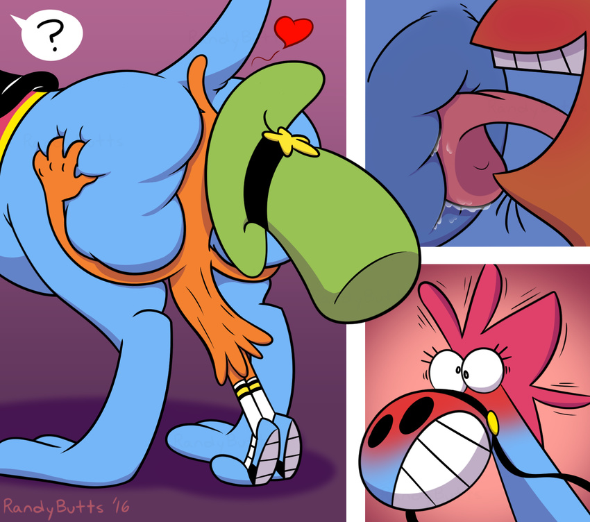 &lt;3 2016 ? alien anal anthro anus big_butt blush butt comic disney duo female feral hi_res larger_female male oral randybutts rimming sex size_difference smaller_male sylvia toony wander wander_over_yonder zbornak
