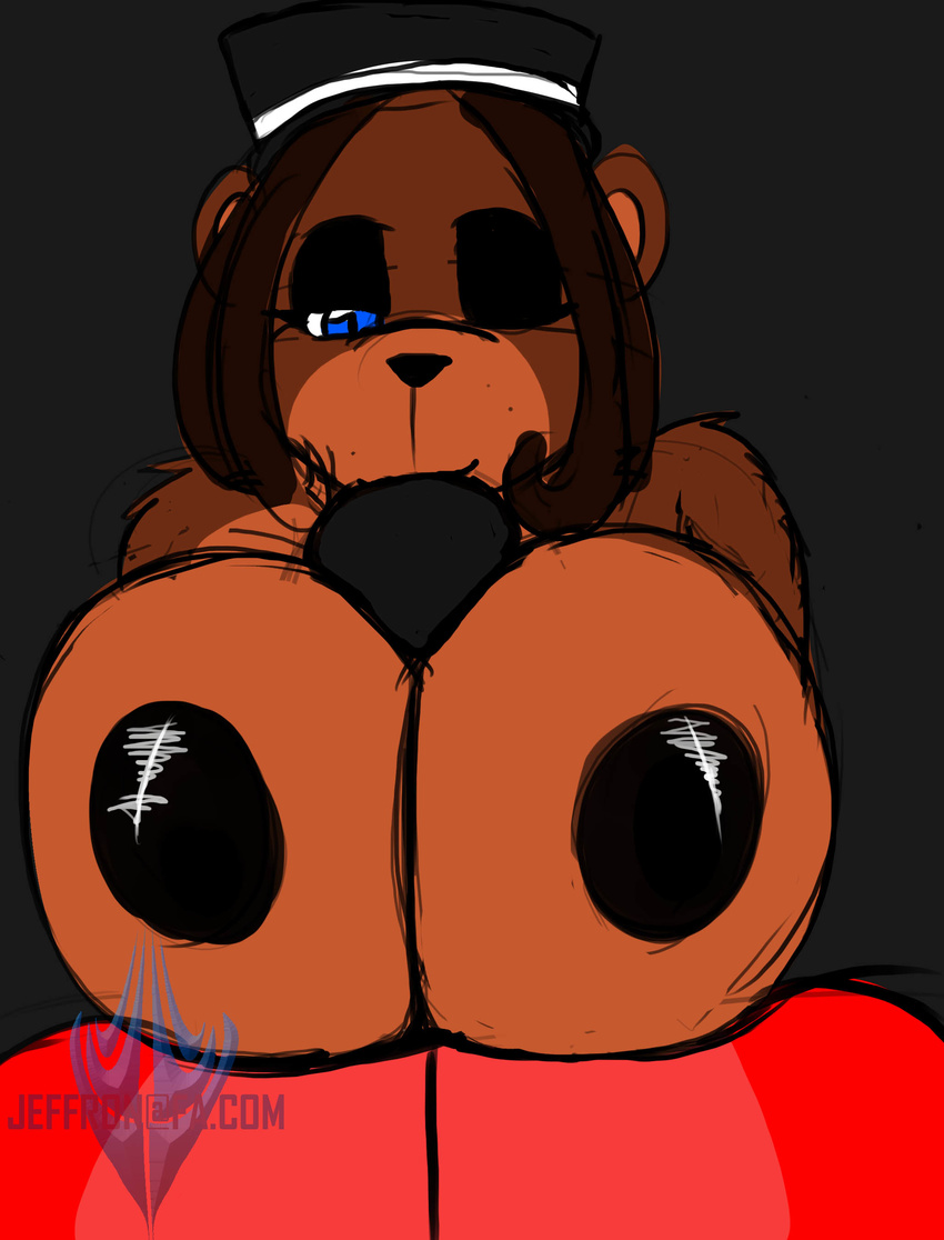 2017 animatronic bear big_breasts big_penis breasts crossgender duo erection faceless_male fellatio female first_person_view five_nights_at_freddy's freddy_(fnaf) hair hat huge_breasts huge_penis jeffron jeffron_purescale machine male male/female male_pov mammal nipples nude oral penetration penis robot sex solo_focus titfuck top_hat video_games