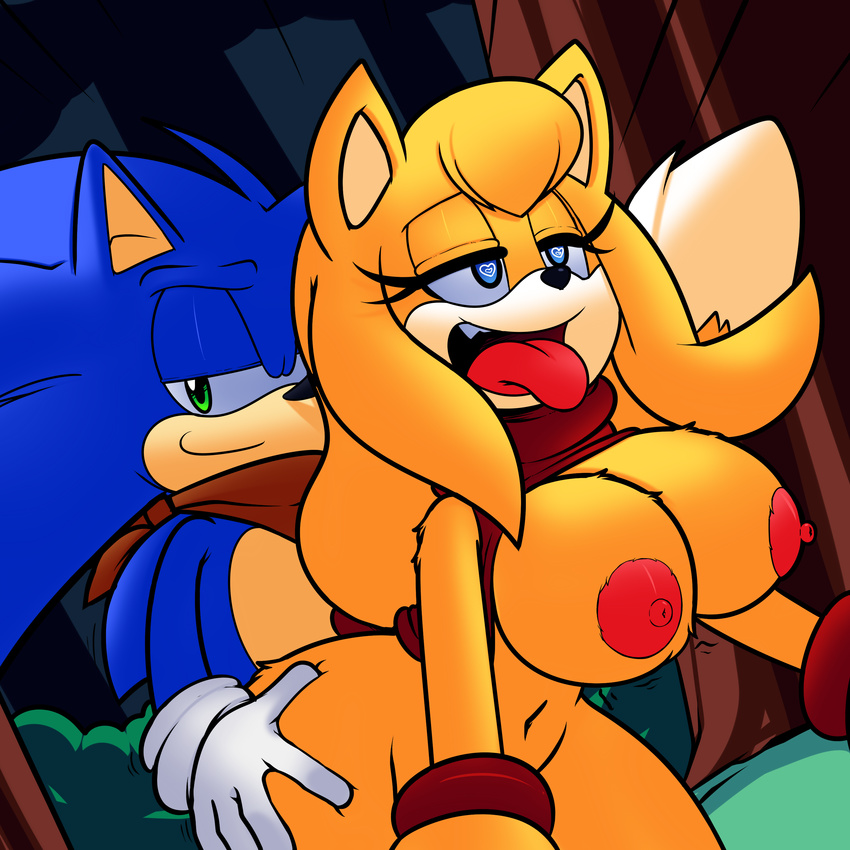 big_breasts breasts canine dreamcastzx1 female forest fox hedgehog huge_breasts male mammal outdoor_sex ramdoctor sonic_(series) sonic_boom sonic_the_hedgehog tree zooey_the_fox