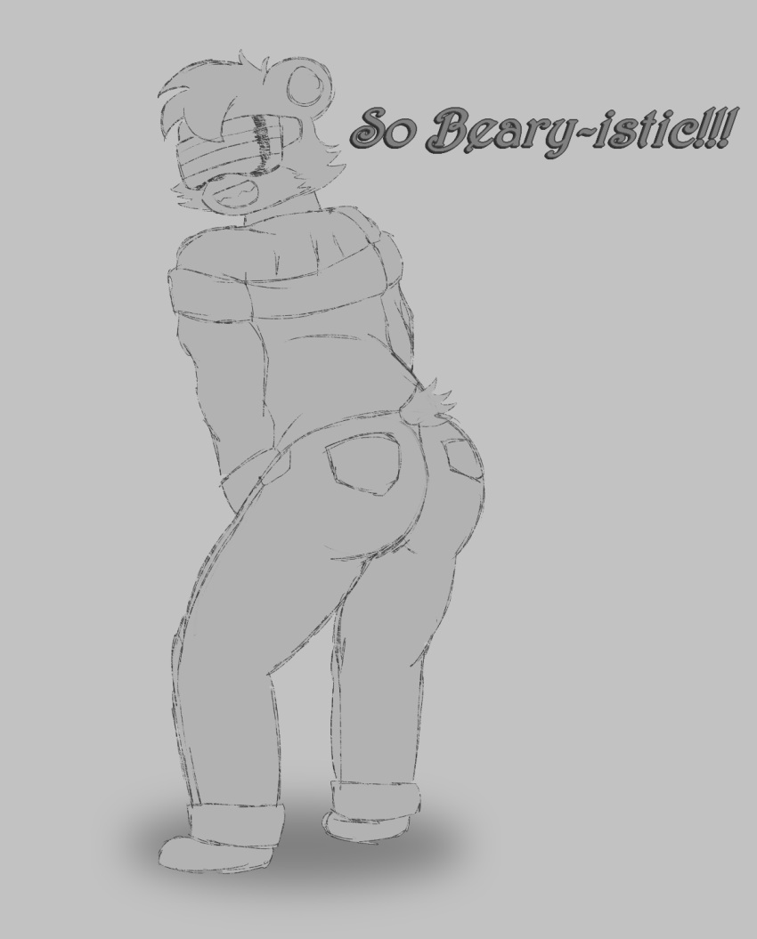 animated anthro babyaren bear beary_black big_butt bottomwear butt clothing denim denim_bottomwear denim_clothing eyewear fanny_pack_(band) female grinning_at_viewer hi_res humanoid jeans looking_at_viewer mammal no_sound pants shaded shaking_butt simple_shading slightly_chubby solo sunglasses swag sweater topwear twerking