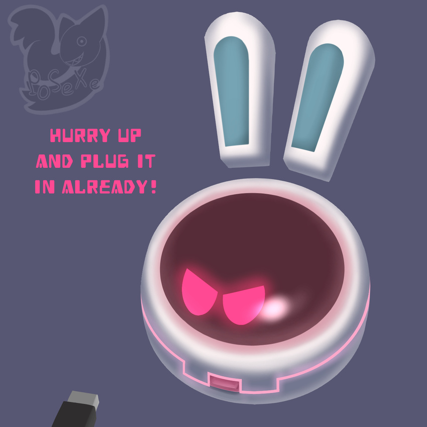 ! animal_humanoid beep-0 english_text glowing glowing_eyes humanoid lagomorph machine mammal mario_+_rabbids:_kingdom_battle nintendo pink_eyes posexe rabbit rabbit_humanoid robot simple_background solo sugestive technophilia text ubisoft usb usb_compatible video_games watermark