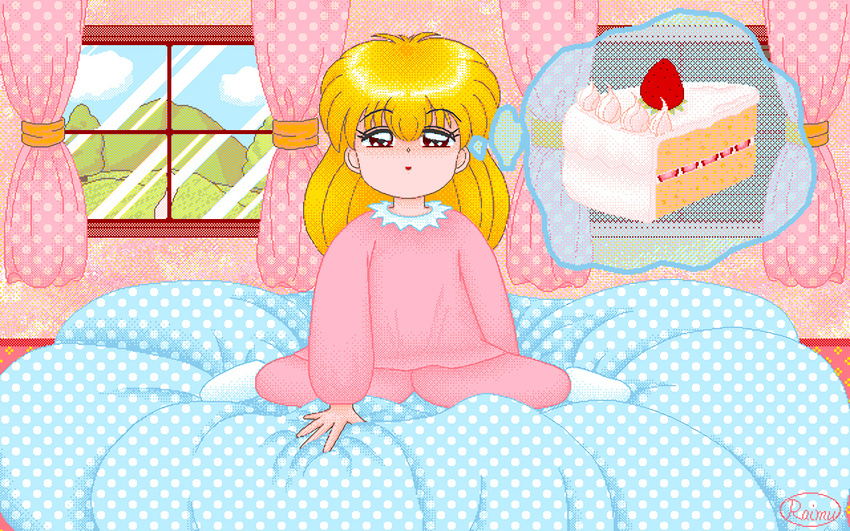 akazukin_chacha blonde_hair cake chacha pajamas