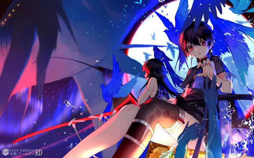 joseph_lee pixiv_fantasia pixiv_fantasia_revenge_of_the_darkness sword thighhighs