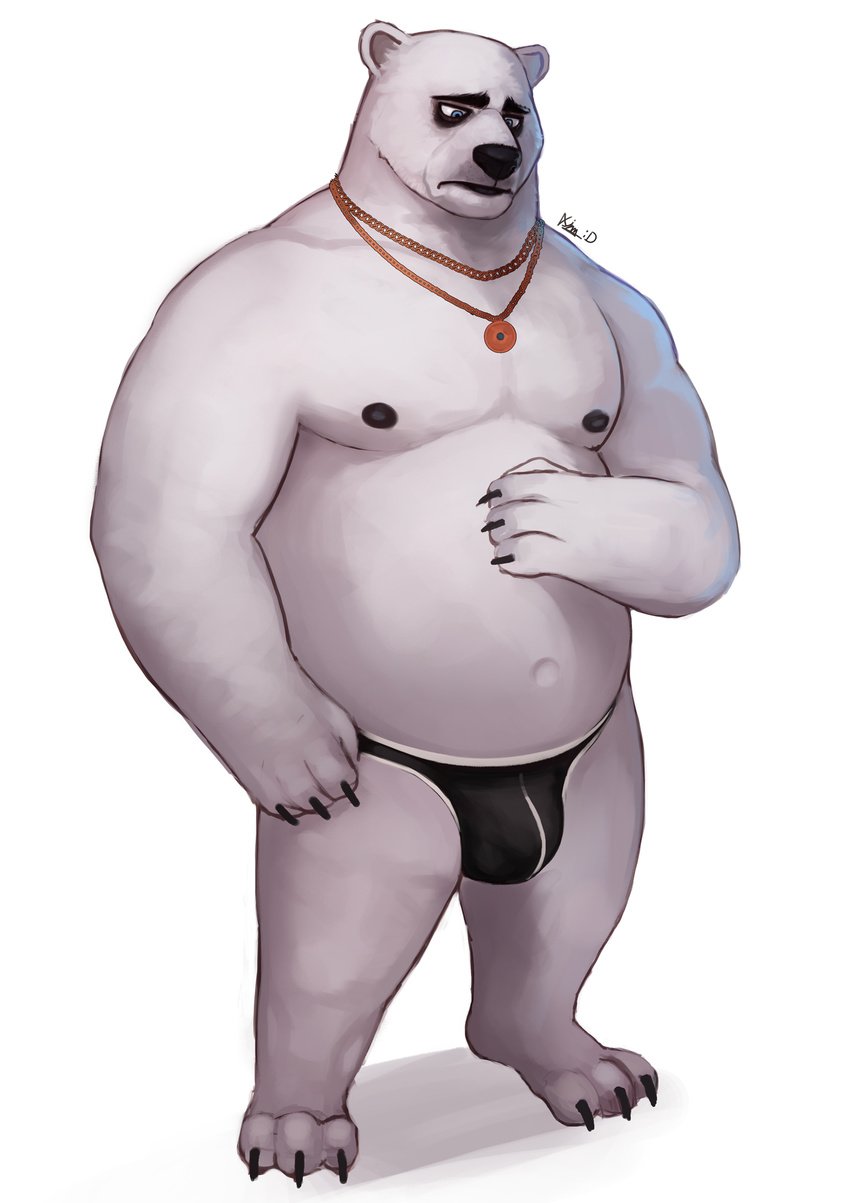 bear bulge clothing disney dsharp_k koslov male mammal polar_bear solo underwear zootopia