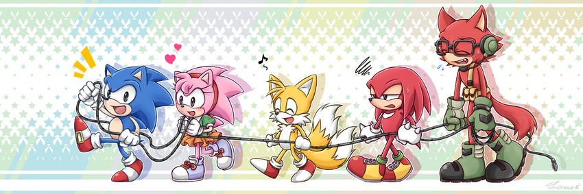 2017 amy_rose anthro big_head canine clothing custom_character_(sonic_forces) echidna eyes_closed eyewear female fox fur glasses gloves group hedgehog hi_res knuckles_the_echidna male mammal miles_prower monotreme simple_background songoku801019 sonic_(series) sonic_forces sonic_the_hedgehog toony video_games wolf young