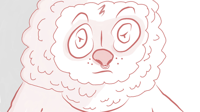 absurd_res caprine clothing facial_piercing ferret fluffy head_tuft hi_res hybrid male mammal mustelid nose_piercing piercing pink_nose plain_shirt septum_piercing sheep theo theothergiddy