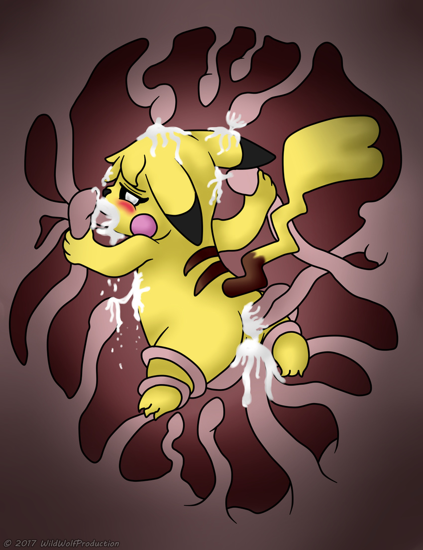 blush butt cum cum_in_ass cum_in_mouth cum_in_pussy cum_inside cum_on_body cutiechu digital_media_(artwork) fan_character fellatio female forced fur handjob look_at_viewer nintendo oral pikachu pok&eacute;mon pussy rape sex slime tentacles video_games wildwolfproduction yellow_fur