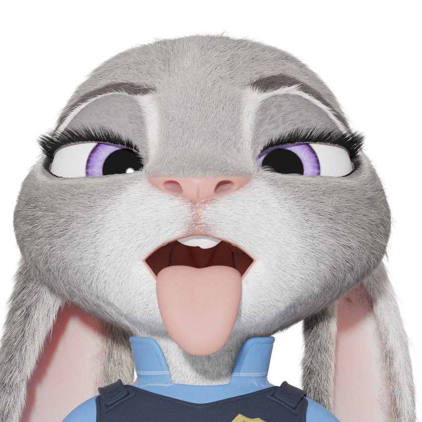 2017 anthro big_ears clothed clothing disney female fur hi_res hopps invalid_tag judy judy_hopps lagomorph looking_at_viewer mammal mouth_shot open_mouth rabbit simple_background solo teeth tongue tongue_out uvula vore zootopia