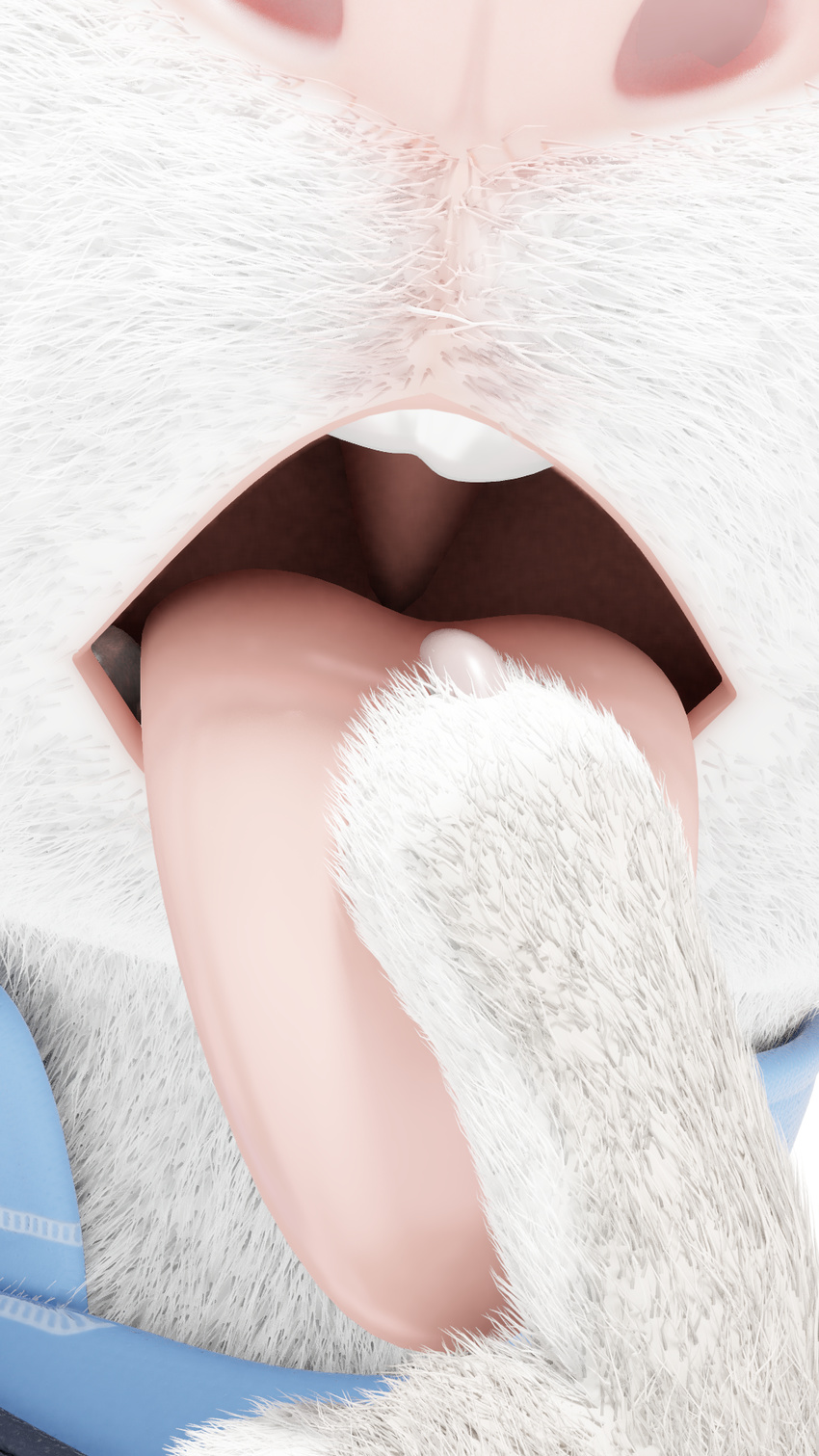 claws clothed clothing digital_media_(artwork) disney female fur judy_hopps lagomorph mammal open_mouth police_uniform rabbit solo teeth toe_claws tongue tongue_out uniform uvula vore zootopia