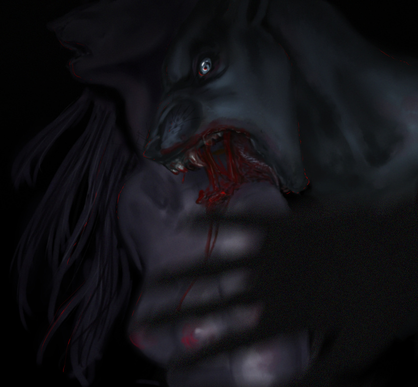bite blood dark himeragoldtail himeragoldtail_(artist) morbid predator teeth vampire victim
