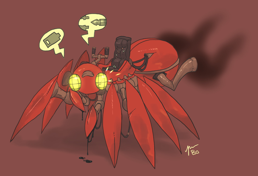 arachnid arthropod clunker exhaust machine pictographics pixel-butts robot smoke spider spidercar