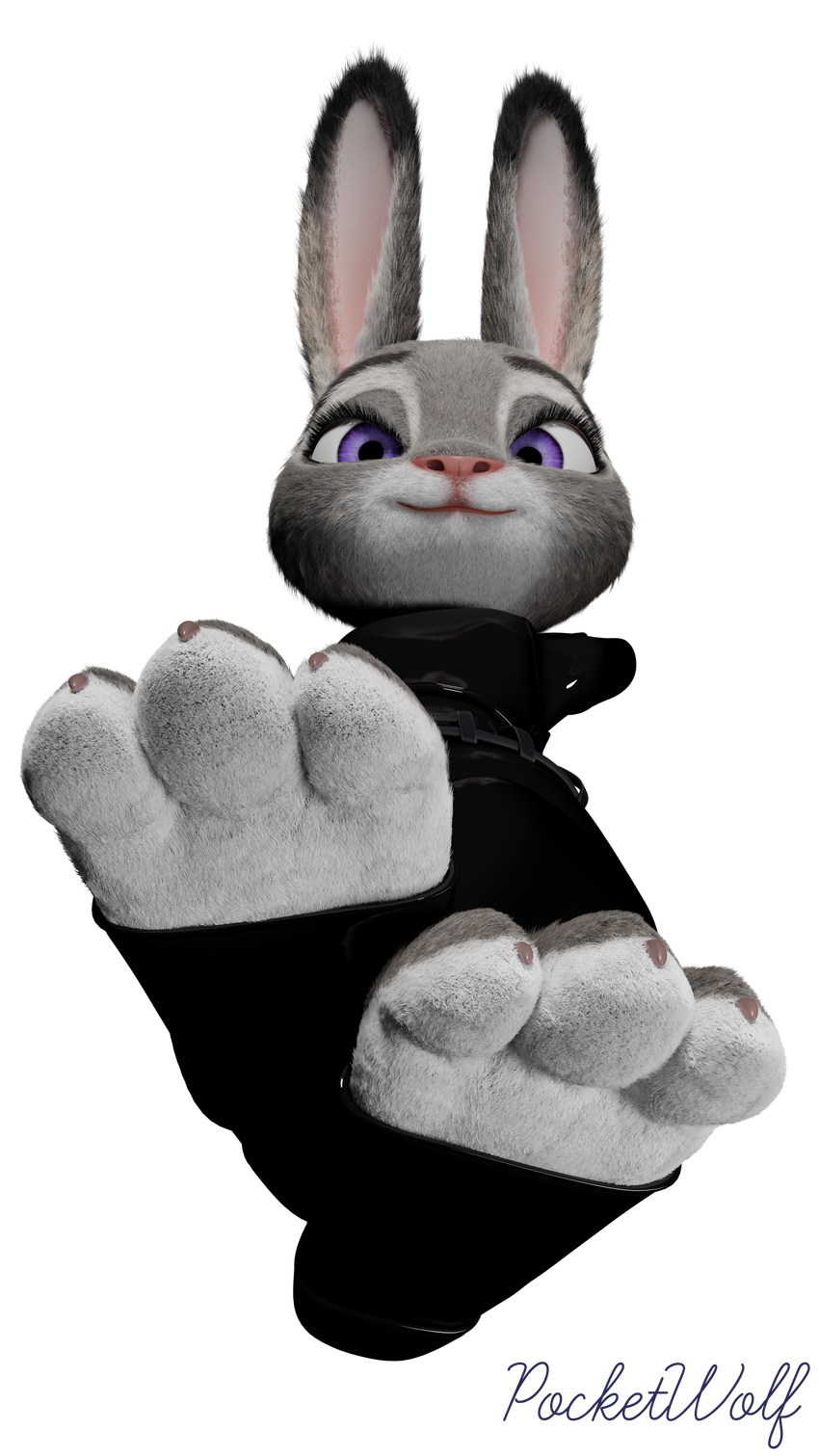 4k absurd_res anthro bdanimare clothed clothing dipstick_ears disney feet female foot_fetish hi_res judy_hopps long_ears paws pocketwolf_(artist) purple_eyes zootopia