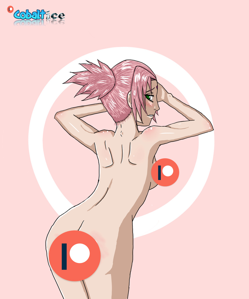 bending censored cobaltice green_eyes haruno_sakura naruto naruto_shippuden patreon pink_hair