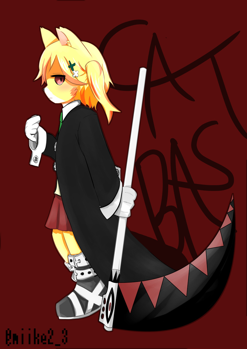 artist_request blonde_hair cat cat_busters crossover furry maka_albarn_(cosplay) soul_eater