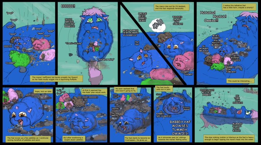 abuse comic death feces female fluffy_pony gr1m_1 male scat text