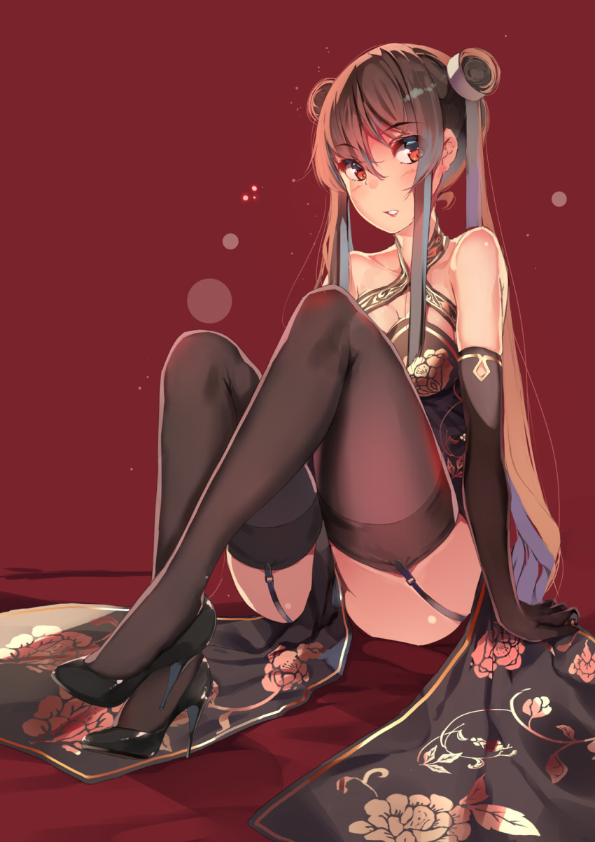 chinadress heels stockings thighhighs yumemi_(kiowa)