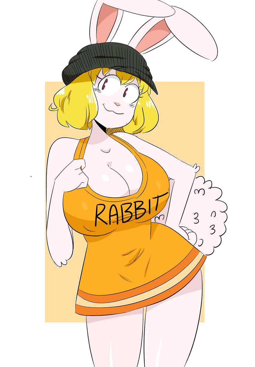 1girl breasts carrot_(one_piece) cleavage jinu one_piece smile solo tagme