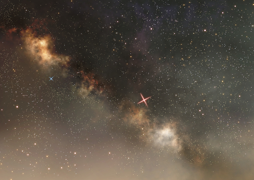 brown dust highres lilithbloody milky_way no_humans scenery space star_(sky)