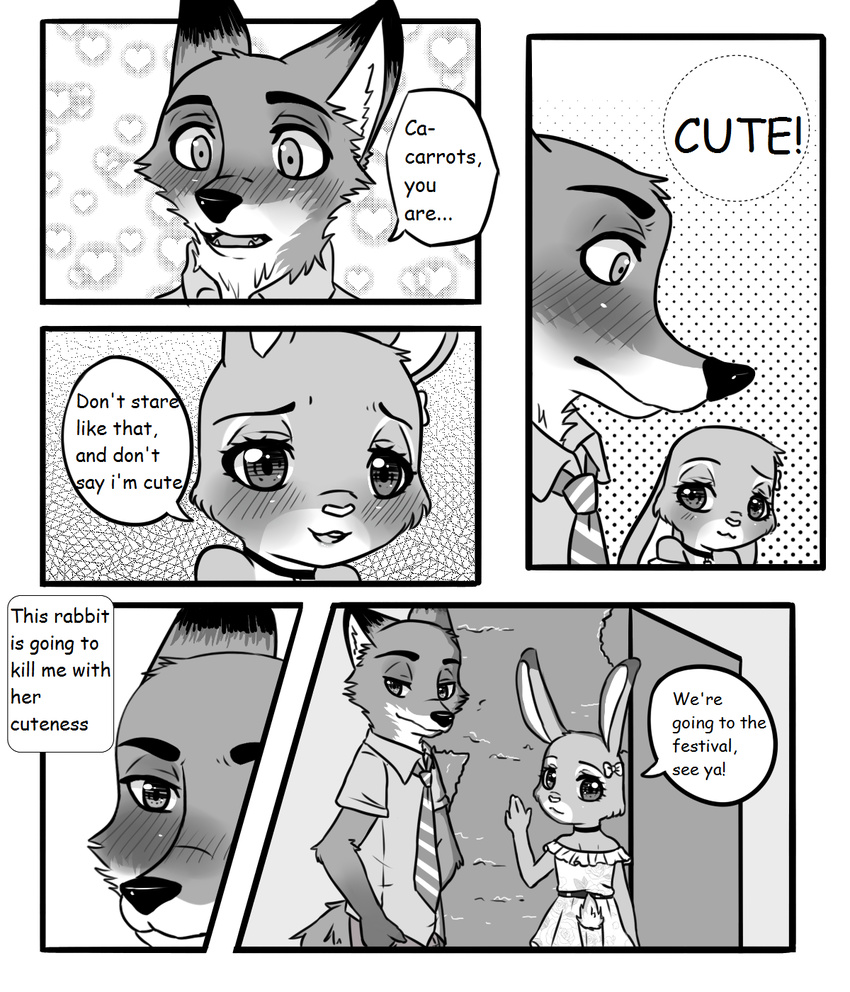 2017 anthro canine comic disney female fox fur judy_hopps lagomorph male mammal nacchan96 nick_wilde rabbit zootopia