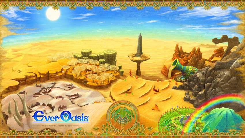 ever_oasis grezzo landscape nintendo wallpaper