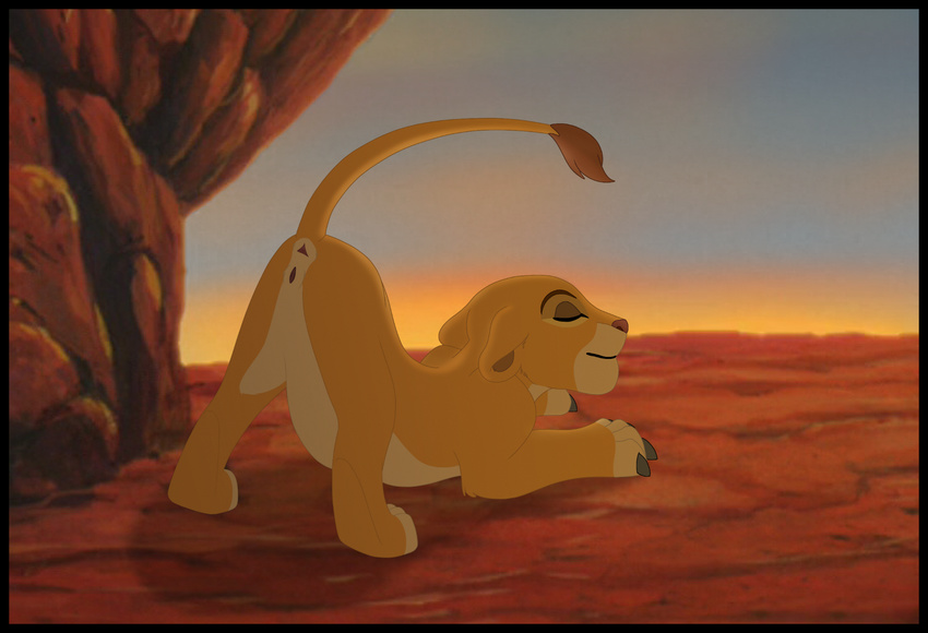 animal_genitalia animal_pussy anus ass_up butt cub detailed_background disney eyes_closed feline feline_pussy female feral fur hi_res kaion kiara lion mammal nude presenting presenting_anus presenting_hindquarters presenting_pussy pussy raised_tail solo stretching the_lion_king young