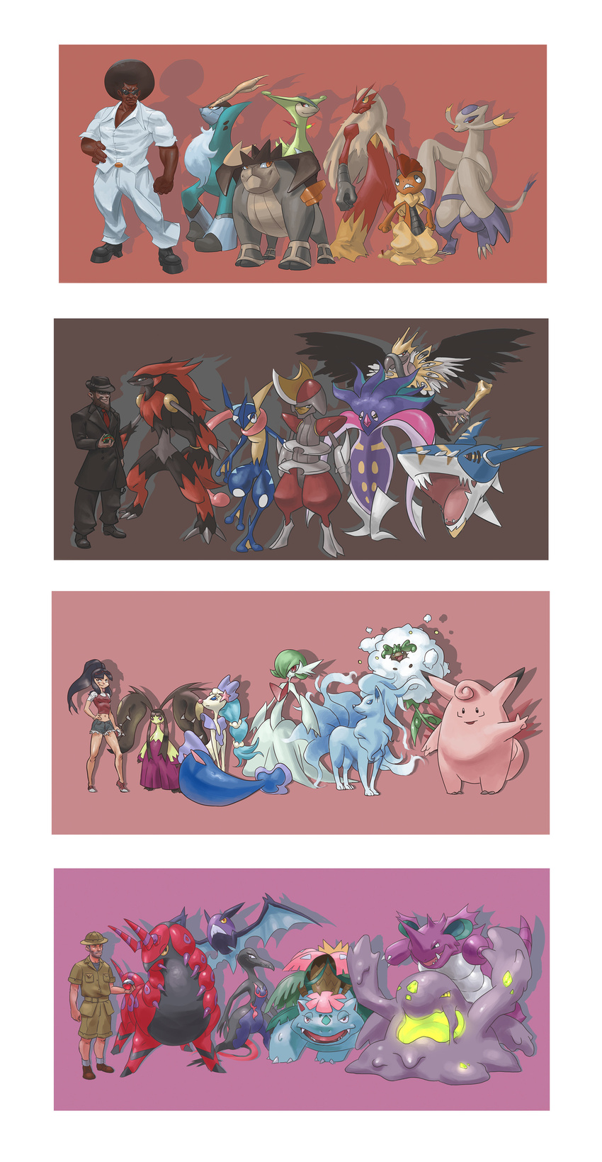 afro alolan_ninetales archie bisharp blaziken clefable cobalion crobat fedora fpbarros gardevoir greninja hat human legendary_pok&eacute;mon malamar mammal mandibuzz mawile mega_evolution mega_gardevoir mega_mawile mega_sharpedo mega_venusaur mienshao muk nidoking ninetales nintendo pok&eacute;mon pok&eacute;mon_(species) ponytail primarina regional_variant salazzle scolipede scrafty sharpedo tagme terrakion venusaur video_games virizion whimsicott zoot_suit zoroark