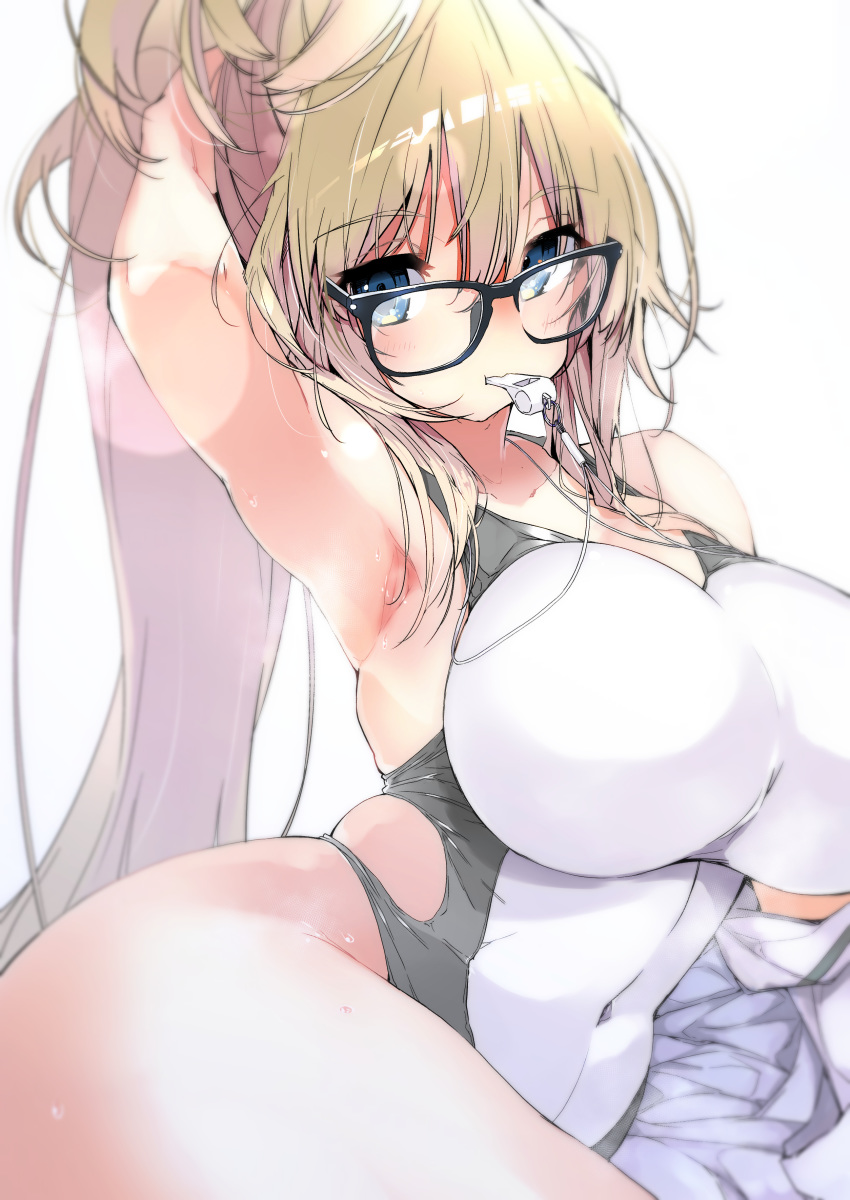 fate/grand_order jeanne_d'arc jeanne_d'arc_(fate) kobo_(cobo_0609) megane swimsuits