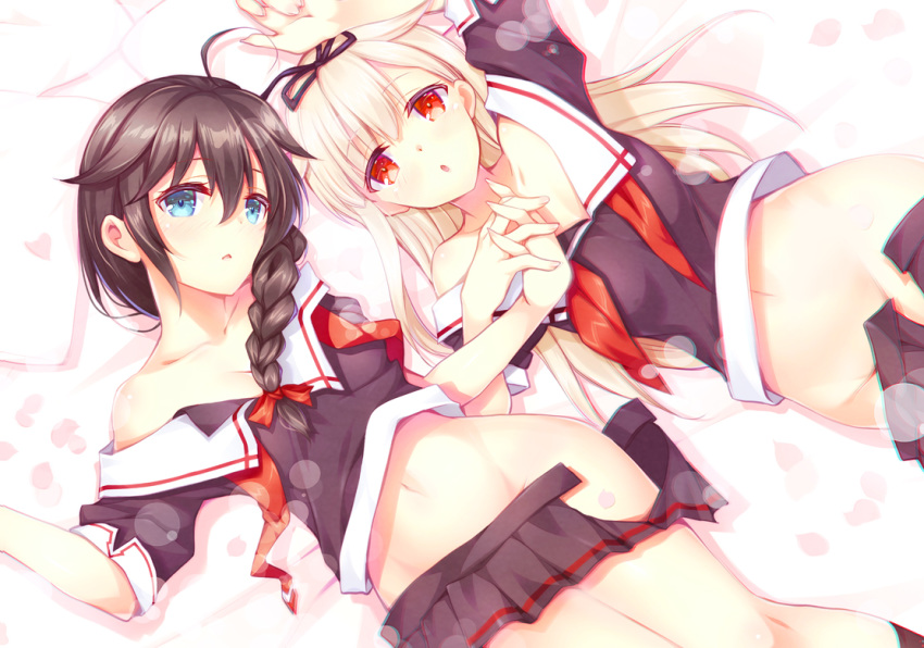 2girls gunp kantai_collection shigure_(kancolle) tagme_(character) yuudachi_(kancolle)