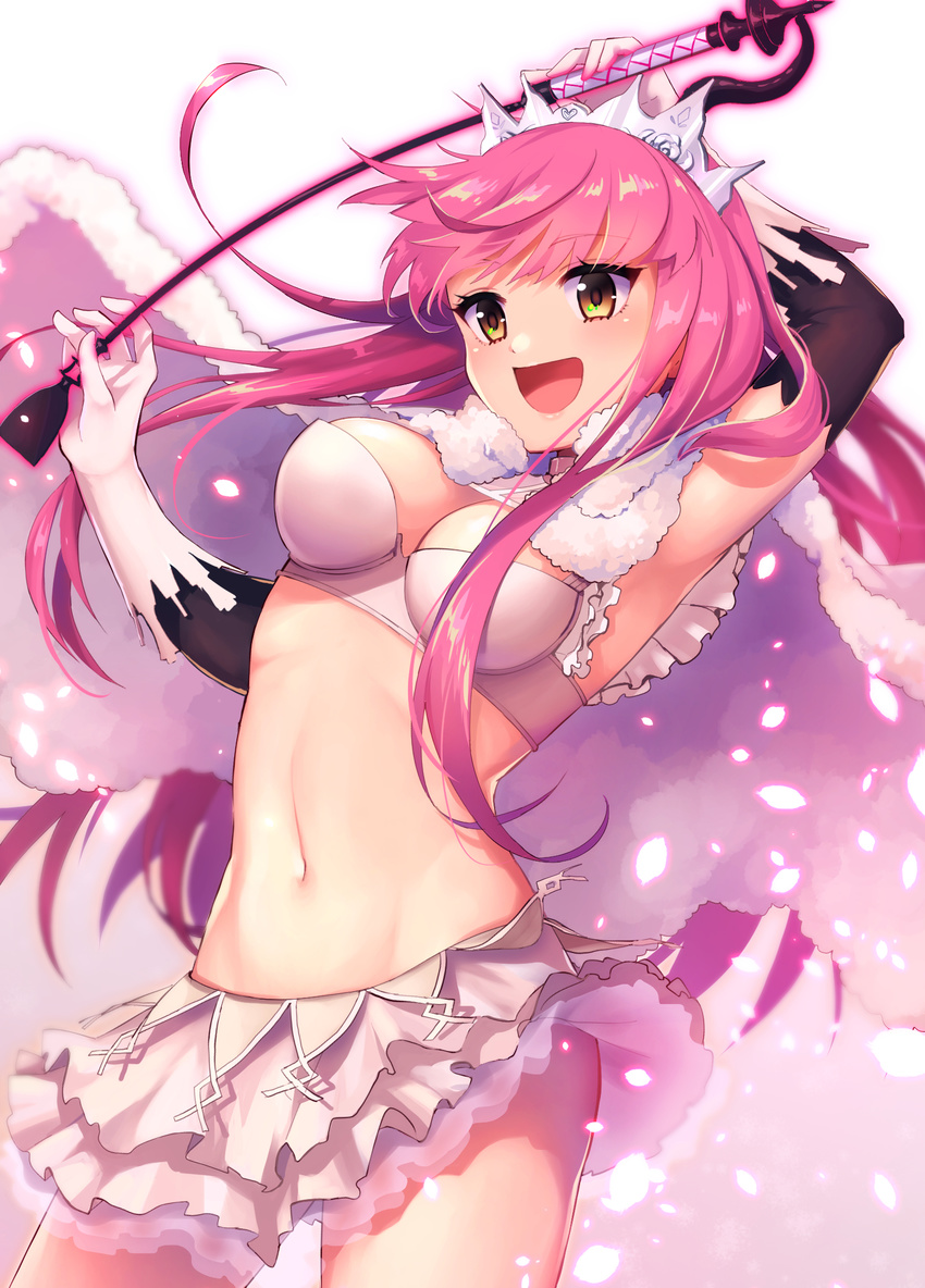 bikini_top cleavage cocorosso fate/grand_order medb_(fate/grand_order) see_through weapon