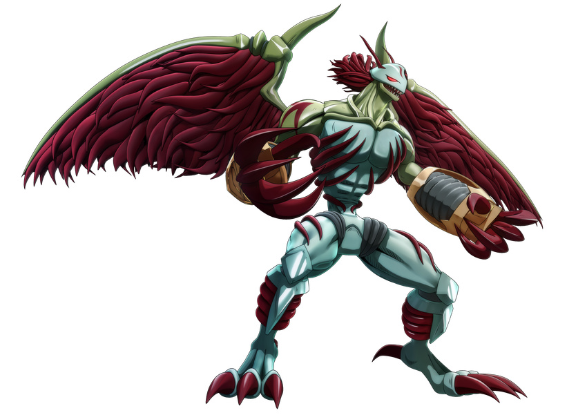 arkadimon arkadimon_perfect armor bandai claws creature digimon digimon_story:_cyber_sleuth_hacker's_memory fangs full_armor full_body horns monster no_humans official_art shiny solo tentacle wings