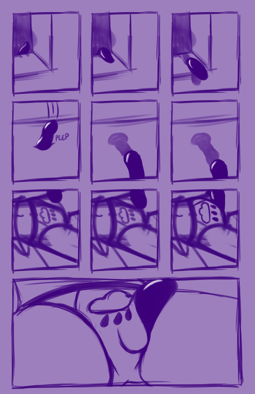 anthro apartment bedroom body_pillow cake_(artist) clothed clothing comic cub female gastropod infestation lagomorph mammal pajamas partially_clothed penetration pillow rabbit sketch slimy slug solo underwear young