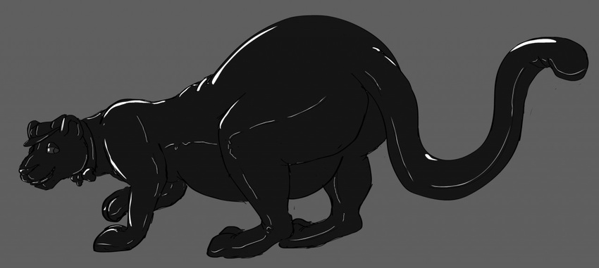 big_butt butt feline feral heifer_(artist) male mammal panther rubber solo