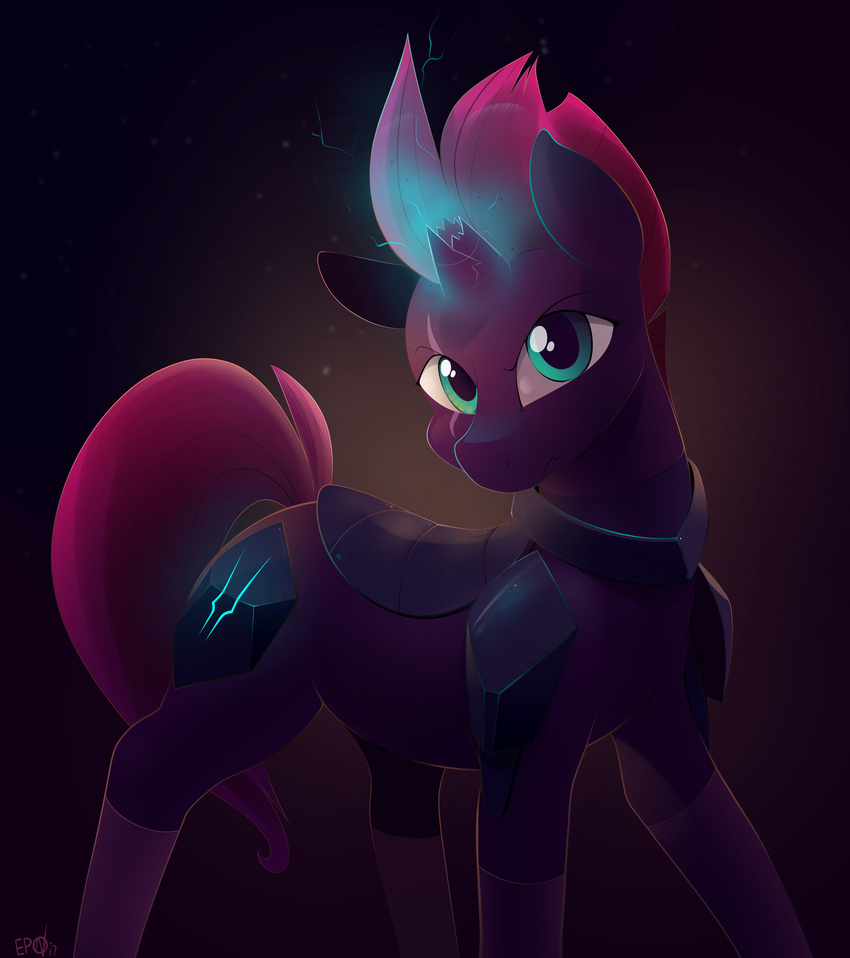 angry armor b-epon braddo dark equine female feral friendship_is_magic glare glowing horn horse magic mammal mlp:the_movie my_little_pony pony solo tempest_shadow