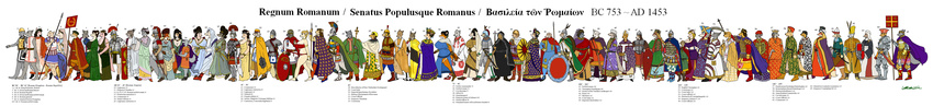 2017 absurd_res ancient_rome anthro armor axe banner biped bow_(weapon) breasts byzantine canine cat cloak clothed clothing cross crown dog dress emblem emperor english_text feline female fox greek_text group hat helmet hi_res king latin_text lineup lion lynx male mammal melee_weapon ohs688 polearm ranged_weapon roman royalty scepter shield soldier spear standing sword text tunic walking weapon wolf